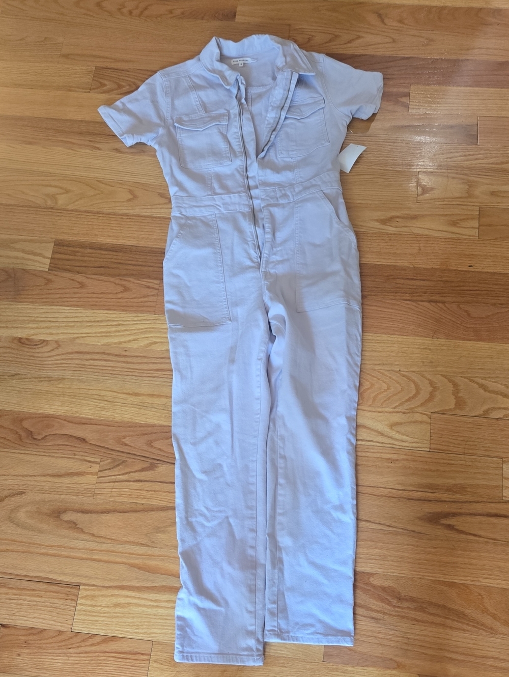 Good American Lilac Short-Sleeve Utility Jumpsuit